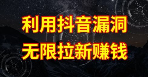 利用抖音链接漏洞,无限拉新赚钱【漏洞原理+操作流程】【揭秘】-来友网创