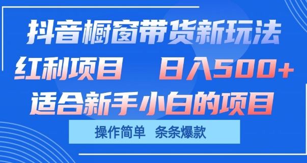 抖音橱窗带货新玩法,单日收益几张,操作简单,条条爆款【揭秘】-来友网创