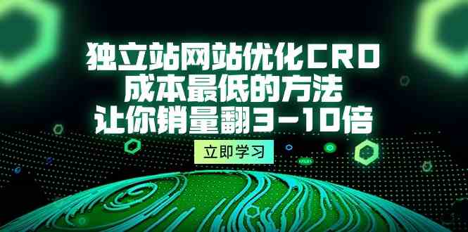 (10173期)独立站网站优化CRO,成本最低的方法,让你销量翻3-10倍(5节课)-来友网创