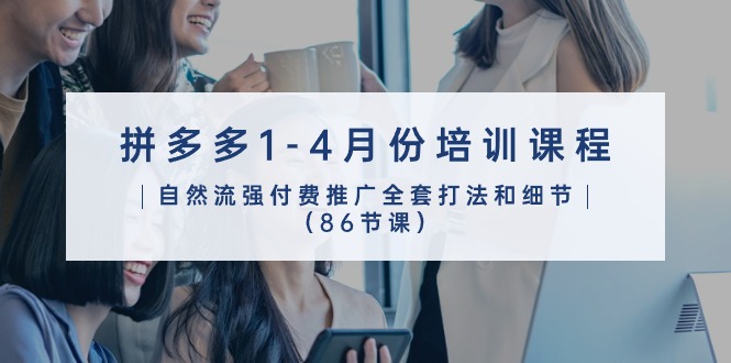 (10495期)拼多多1-4月份培训课程,自然流强付费推广全套打法和细节(86节课)-来友网创