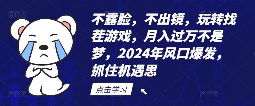 不露脸,不出镜,玩转找茬游戏,月入过万不是梦,2024年风口爆发,抓住机遇【揭秘】-来友网创