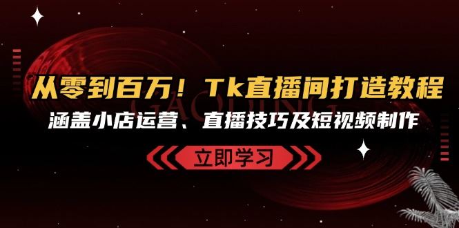 (13098期)从零到百万!Tk直播间打造教程,涵盖小店运营、直播技巧及短视频制作-来友网创