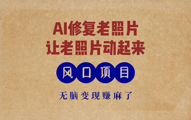 (13296期)最新风口项目,AI一键修复老照片,让老照片动起来,接单到手软,无脑变…-来友网创