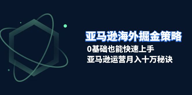 (13644期)亚马逊海外掘金策略,0基础也能快速上手,亚马逊运营月入十万秘诀-来友网创