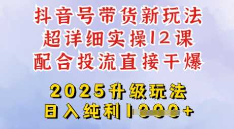 2025全新升级抖音带货玩法,一天纯利四位数,从剪辑到选品再到发布投流,超详细玩法揭秘-来友网创