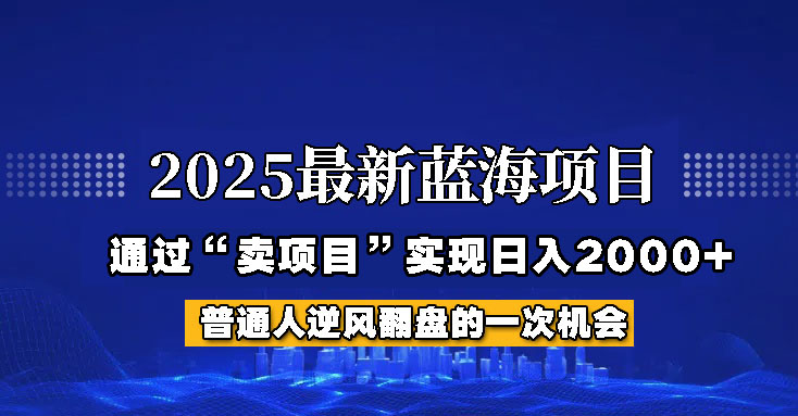 2025年蓝海项目,如何通过“网创项目”日入2000+-来友网创