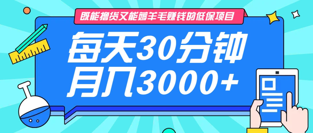 既能撸货又能赚钱的长期低保项目,每天30分钟,多号百分百稳定月入3000+!-来友网创