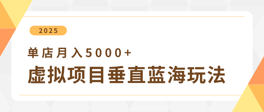 4月虚拟项目垂直玩法,冷门爆品+垂直蓝海,单店月入5000+-来友网创