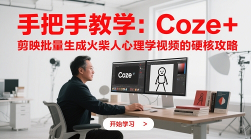 手把手教学:Coze + 剪映批量生成火柴人心理学视频的硬核攻略-来友网创