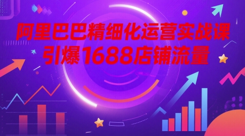阿里巴巴精细化运营实战课,引爆1688店铺流量-来友网创