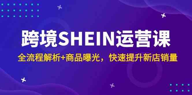 跨境SHEIN运营课,全流程解析+商品曝光,快速提升新店销量-来友网创