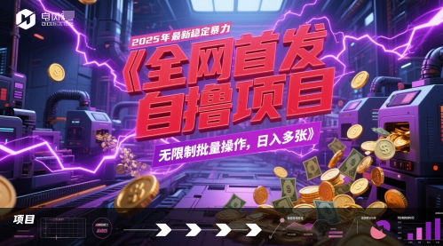 全网首发,2025年最新稳定暴力全自动自撸项目,无限制批量操作,日入多张【揭秘】-来友网创