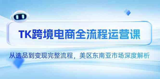 TK跨境电商全流程运营课,从选品到变现完整流程,美区东南亚市场深度解析-来友网创