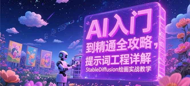 AI入门到精通全攻略,提示词工程详解,StableDiffusion绘画实战教学-来友网创