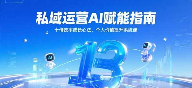 私域运营AI赋能指南,十倍效率成长心法,个人价值提升系统课-来友网创