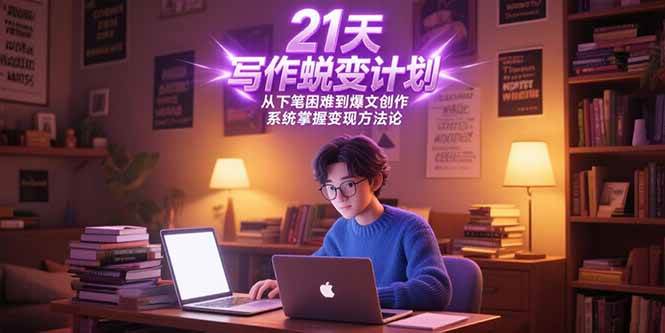 (15204期)21天写作蜕变计划,从下笔困难到爆文创作,系统掌握变现方法论-来友网创