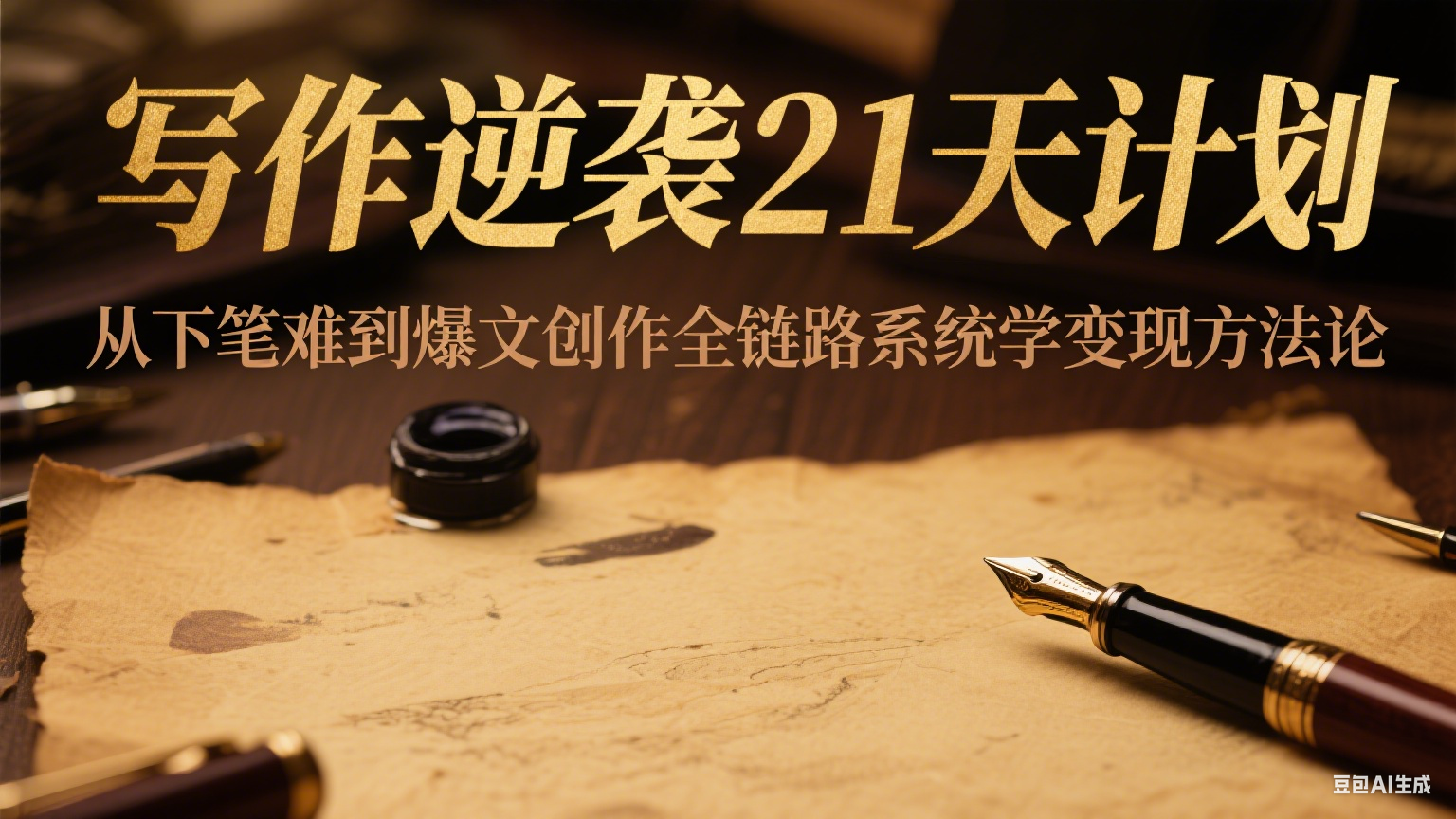 写作逆袭21天计划:从下笔难到爆文创作全链路系统学变现方法论-来友网创