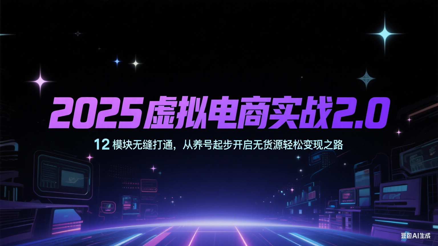 2025虚拟电商实战2.0,12模块无缝打通,从养号起步开启无货源轻松变现之路-来友网创