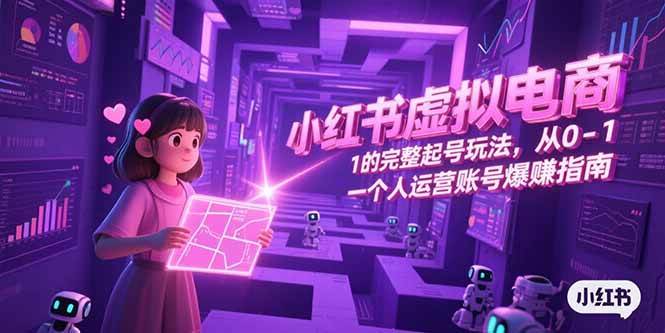 (15230期)小红书虚拟电商,从0-1的完整起号玩法,一个人运营账号爆赚指南-来友网创