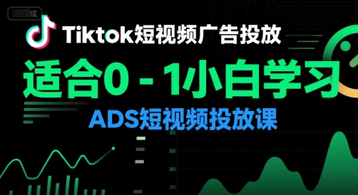 Tiktok短视频广告投放,适合0-1小白学习ADS短视频投放课-来友网创