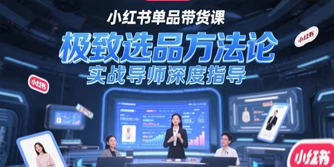 (15324期)小红书单品带货课,极致选品方法论,实战导师深度指导-来友网创