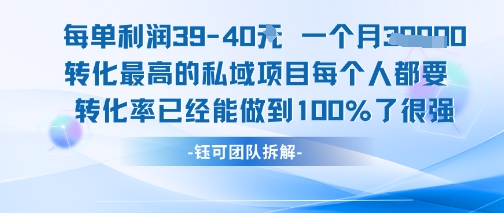 每单利润40一个月7k+转化最高的私域项目,每个人都要的产品转化率已经能做到100%-来友网创