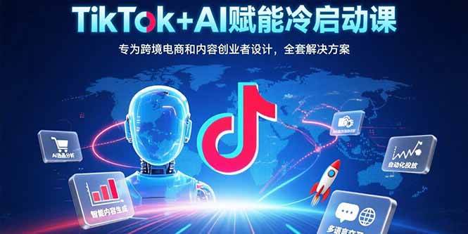 (15561期)TikTok+AI赋能冷启动课:专为跨境电商和内容创业者设计,全套解决方案-来友网创