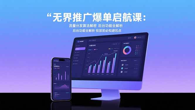 (15567期)无界推广爆单启航课:流量分发算法解密 后台功能全解析 投放前必知避坑点-来友网创