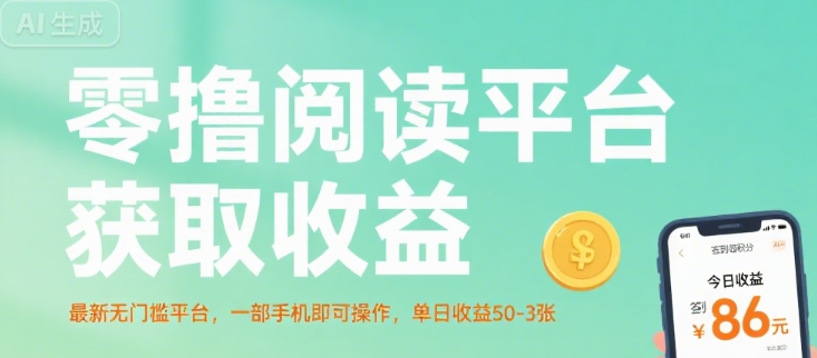 零撸阅读平台获取收益,最新无门槛平台,一部手机即可操作,单日收益50-3张【揭秘】-来友网创