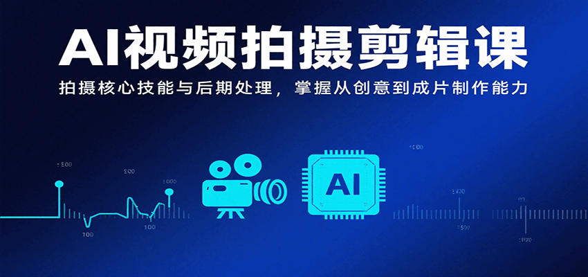 AI视频拍摄剪辑课,拍摄核心技能与后期处理,掌握从创意到成片制作能力-来友网创