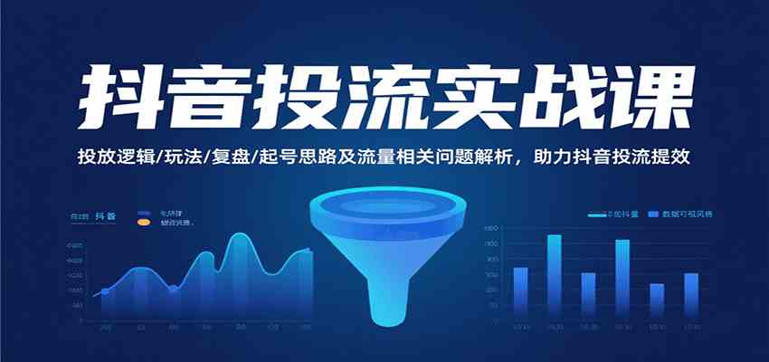 抖音投流实战课,投放逻辑/玩法/复盘/起号思路及流量相关问题解析,助力抖音投流提效-来友网创