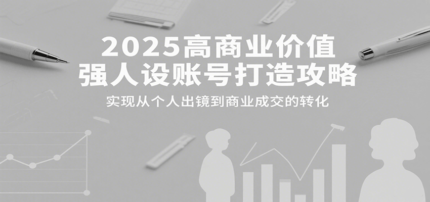 2025高商业价值强人设账号打造攻略,实现从个人出镜到商业成交的转化-来友网创