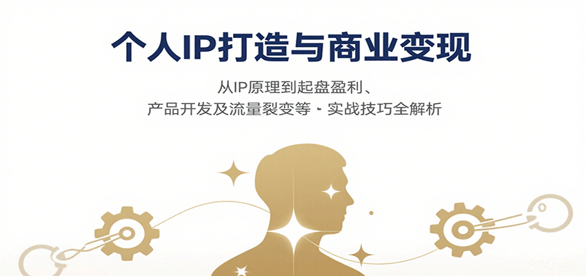 个人IP打造与商业变现,从IP原理到起盘盈利、产品开发及流量裂变等实战技巧全解析-来友网创