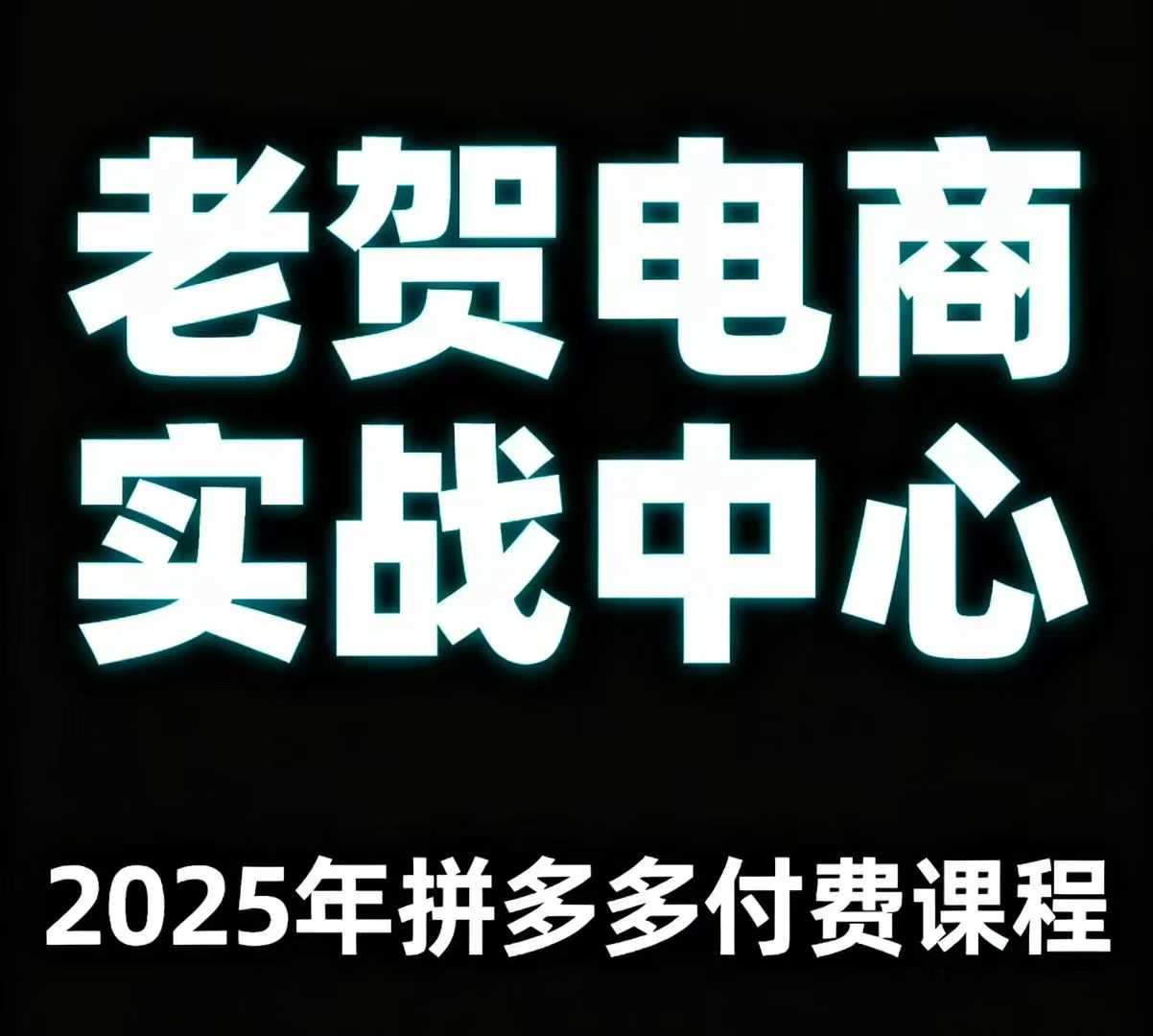 老贺电商2025年拼多多付费课程,用通俗易懂的方法告诉你多多怎么玩-来友网创