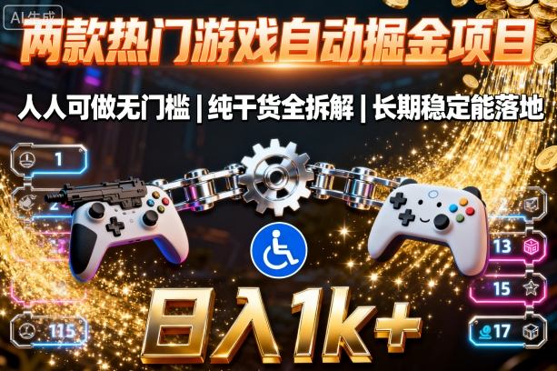 两款热门游戏自动掘金项目,人人可做无门槛,纯干货全拆解,长期稳定能落地,日入1k+【揭秘】-来友网创