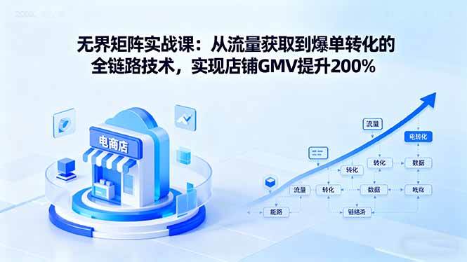 (16104期)无界矩阵实战课:从流量获取到爆单转化的全链路技术,实现店铺GMV提升200%-来友网创