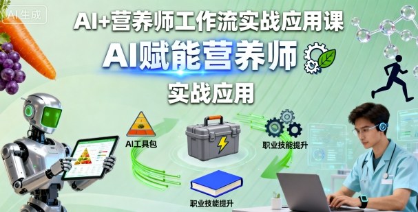 AI+营养师工作流实战应用课,AI赋能营养师-来友网创