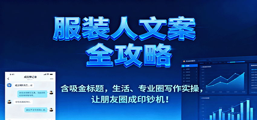 服装人文案全攻略,含吸金标题,生活、专业圈写作实操,让朋友圈成印钞机!-来友网创