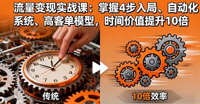 (16197期)流量变现实战课:掌握4步入局、自动化系统、高客单模型,时间价值提升10倍-来友网创