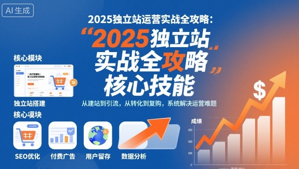 2025独立站运营实战全攻略,一站式掌握独立站运营核心技能-来友网创