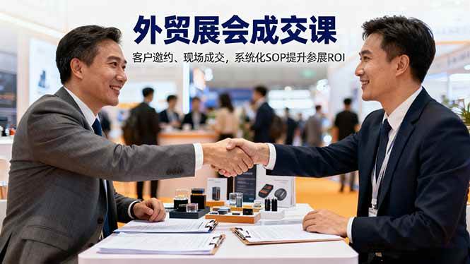 (16356期)外贸展会成交课,含目标制定、客户邀约、现场成交,系统化SOP提升参展ROI-来友网创