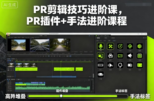 PR剪辑技巧进阶课,PR插件+手法进阶课程-来友网创