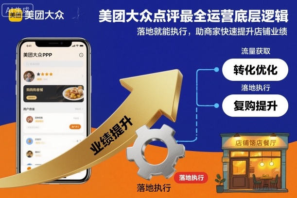 美团大众点评最全运营底层逻辑,落地就能执行,助商家快速提升店铺业绩-来友网创