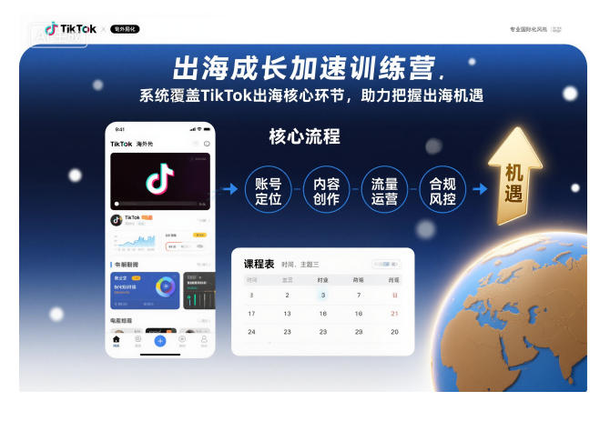 出海成长加速训练营,系统覆盖TikTok出海核心环节,助力把握出海机遇(更新)-来友网创