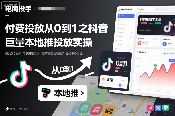 付费投放从0到1之抖音巨量本地推投放实操-来友网创
