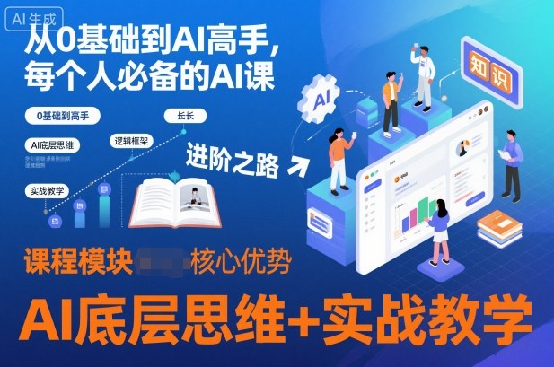 从0基础到AI高手,每个人必备的AI课,AI底层思维+实战教学-来友网创