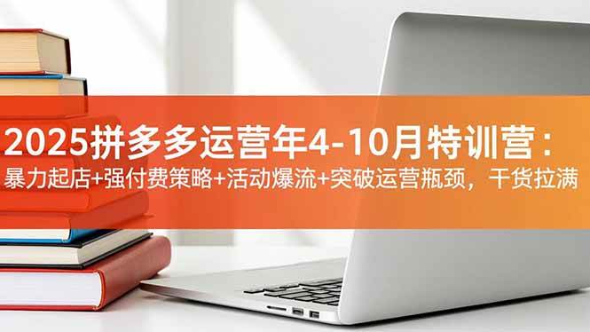 (16642期)2025拼多多运营年4-10月特训营:暴力起店+强付费策略+活动爆流+突破运营瓶颈,干货拉满-来友网创