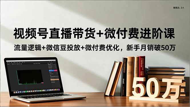 (16684期)视频号直播带货+微付费进阶课:流量逻辑+微信豆投放+微付费优化,新手月销破50万-来友网创