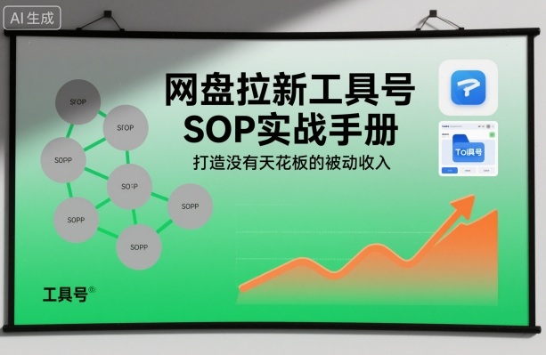 网盘拉新工具号SOP实战手册,打造没有天花板的被动收入-来友网创