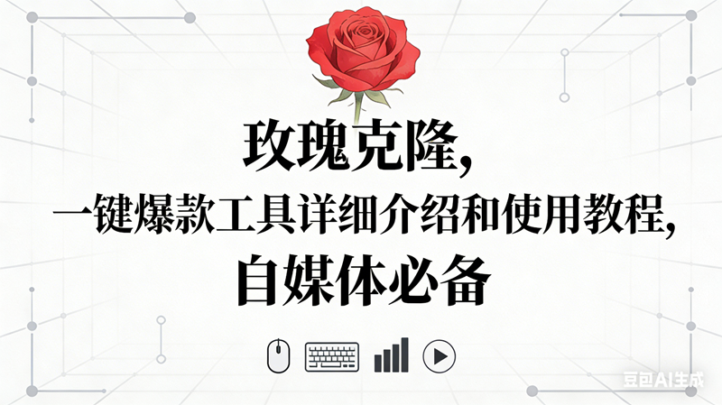 (16811期)玫瑰克隆神器,自媒体必备,一键爆款工具详细介绍和使用教程-来友网创